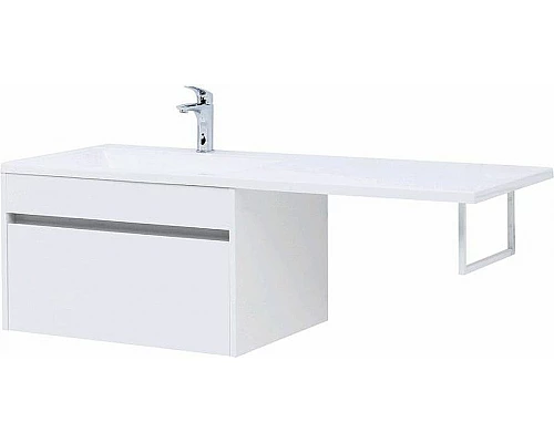 Заказать Тумба с раковиной Aquanet Токио 130 L 239217 подвесная Белая в магазине сантехники Santeh-Crystal.ru