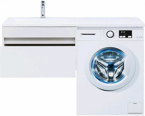 Заказать Тумба с раковиной Aquanet Токио 130 L 239217 подвесная Белая в магазине сантехники Santeh-Crystal.ru