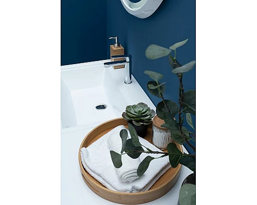 Заказать Тумба с раковиной Aquanet Токио 130 L 239217 подвесная Белая в магазине сантехники Santeh-Crystal.ru