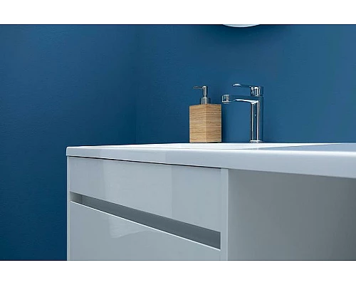 Заказать Тумба с раковиной Aquanet Токио 130 L 239217 подвесная Белая в магазине сантехники Santeh-Crystal.ru