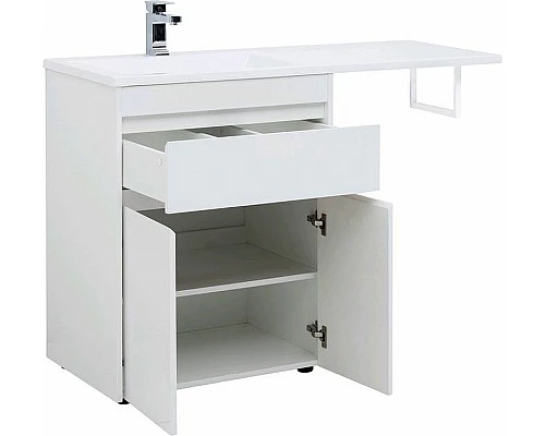 Приобрести Тумба с раковиной Aquanet Токио 130 L 239215 Белая в магазине сантехники Santeh-Crystal.ru