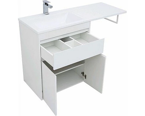 Приобрести Тумба с раковиной Aquanet Токио 130 L 239215 Белая в магазине сантехники Santeh-Crystal.ru