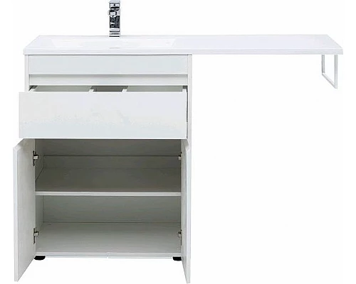 Приобрести Тумба с раковиной Aquanet Токио 130 L 239215 Белая в магазине сантехники Santeh-Crystal.ru