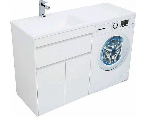 Приобрести Тумба с раковиной Aquanet Токио 130 L 239215 Белая в магазине сантехники Santeh-Crystal.ru