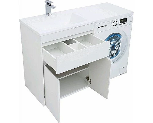 Приобрести Тумба с раковиной Aquanet Токио 130 L 239215 Белая в магазине сантехники Santeh-Crystal.ru