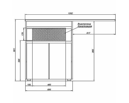 Приобрести Тумба с раковиной Aquanet Токио 130 L 239215 Белая в магазине сантехники Santeh-Crystal.ru