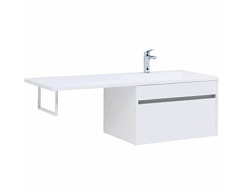 Купить Тумба с раковиной Aquanet Токио 130 R 239218 подвесная Белая в магазине сантехники Santeh-Crystal.ru