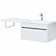 Купить Тумба с раковиной Aquanet Токио 130 R 239218 подвесная Белая в магазине сантехники Santeh-Crystal.ru