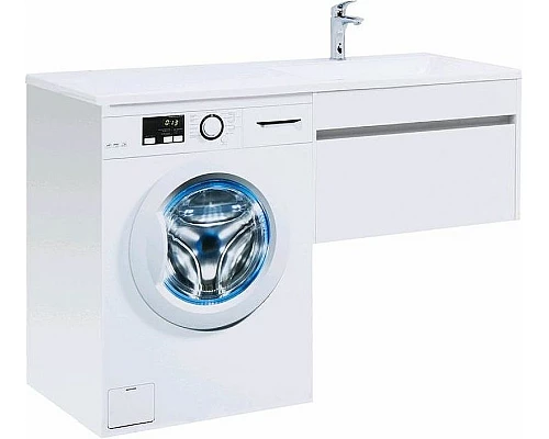 Купить Тумба с раковиной Aquanet Токио 130 R 239218 подвесная Белая в магазине сантехники Santeh-Crystal.ru