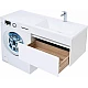 Купить Тумба с раковиной Aquanet Токио 130 R 239218 подвесная Белая в магазине сантехники Santeh-Crystal.ru