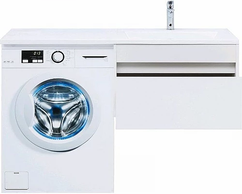 Купить Тумба с раковиной Aquanet Токио 130 R 239218 подвесная Белая в магазине сантехники Santeh-Crystal.ru