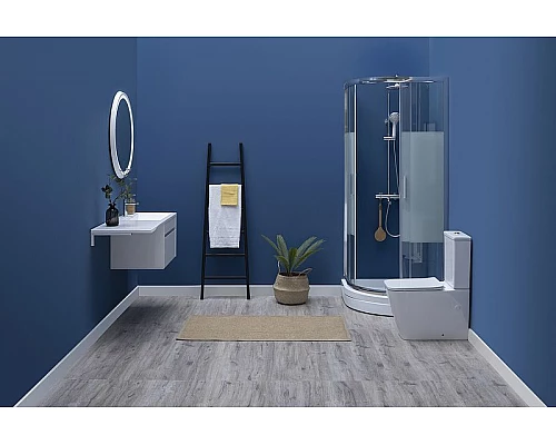 Купить Тумба с раковиной Aquanet Токио 130 R 239218 подвесная Белая в магазине сантехники Santeh-Crystal.ru