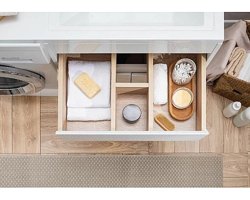 Приобрести Тумба с раковиной Aquanet Токио 130 R 239216 Белая в магазине сантехники Santeh-Crystal.ru