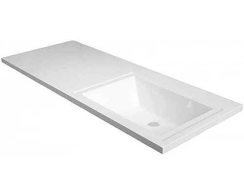 Приобрести Тумба с раковиной Aquanet Токио 130 R 239216 Белая в магазине сантехники Santeh-Crystal.ru