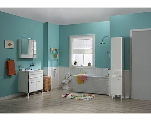 Купить Зеркальный шкаф Aquanet Верона 75 175381 L Белый в магазине сантехники Santeh-Crystal.ru