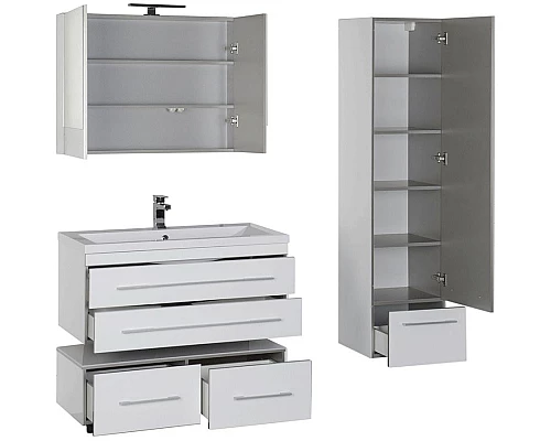 Заказать Комплект мебели для ванной Aquanet Верона 100 230318 Белый в магазине сантехники Santeh-Crystal.ru