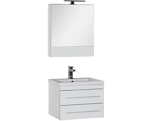 Заказать Тумба с раковиной Aquanet Верона 58 212878 подвесная Белая в магазине сантехники Santeh-Crystal.ru