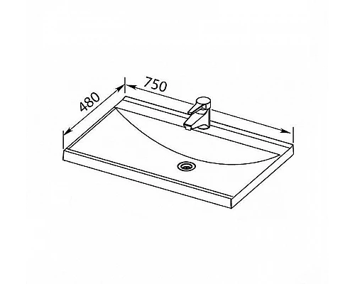 Приобрести Тумба с раковиной Aquanet Верона 75 213031 Белая в магазине сантехники Santeh-Crystal.ru