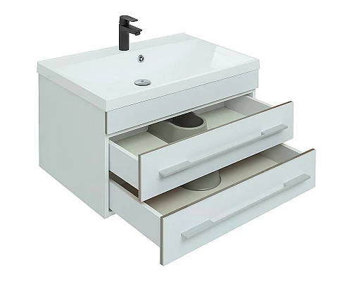 Приобрести Тумба с раковиной Aquanet Верона 75 287645 подвесная Белая матовая в магазине сантехники Santeh-Crystal.ru