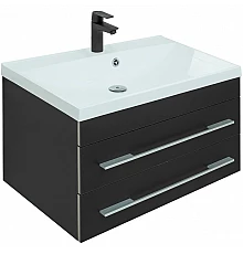 Тумба с раковиной Aquanet Верона 75 287646 подвесная Черная матовая