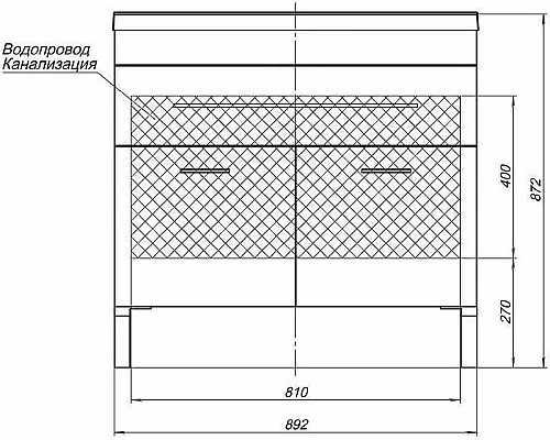 Купить Комплект мебели для ванной Aquanet Верона 90 287660 Белый в магазине сантехники Santeh-Crystal.ru