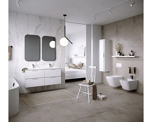 Купить Шкаф пенал Aqwella Accent 35 ACC0535W подвесной Белый в магазине сантехники Santeh-Crystal.ru