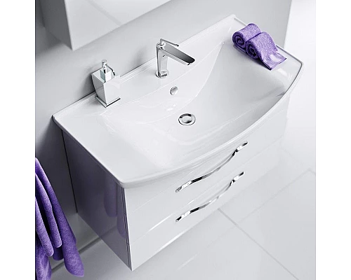 Заказать Тумба под раковину Aqwella Аллегро 75 Agr.01.07/2 подвесная Белая в магазине сантехники Santeh-Crystal.ru