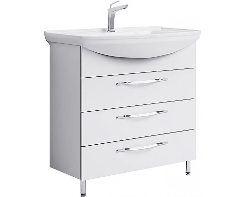 Приобрести Тумба под раковину Aqwella Аллегро 75 Agr.01.07/3 Белая в магазине сантехники Santeh-Crystal.ru