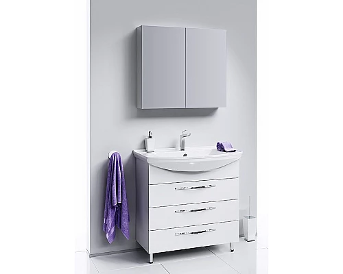 Приобрести Тумба под раковину Aqwella Аллегро 75 Agr.01.07/3 Белая в магазине сантехники Santeh-Crystal.ru