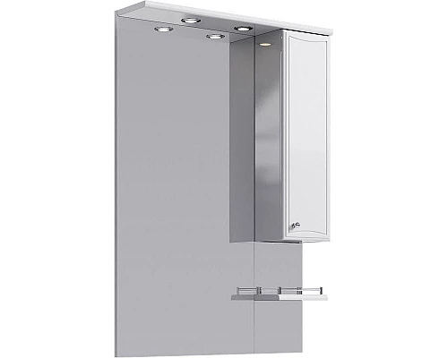 Купить Зеркало со шкафом Aqwella Барселона 70 Ba.02.07 с подсветкой Белое в магазине сантехники Santeh-Crystal.ru