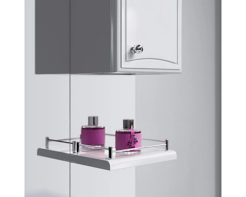 Купить Зеркало со шкафом Aqwella Барселона 70 Ba.02.07 с подсветкой Белое в магазине сантехники Santeh-Crystal.ru