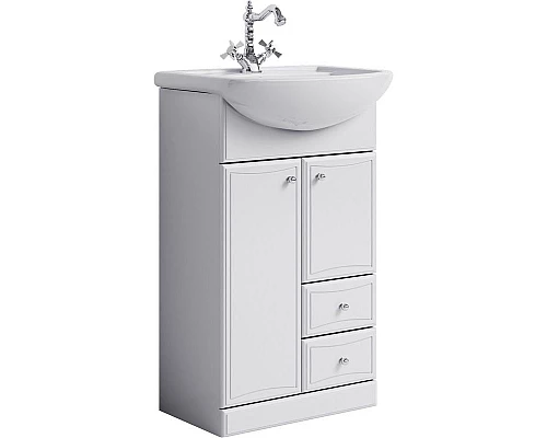 Приобрести Тумба под раковину Aqwella Барселона 55 Ba.01.05/2 Белая в магазине сантехники Santeh-Crystal.ru