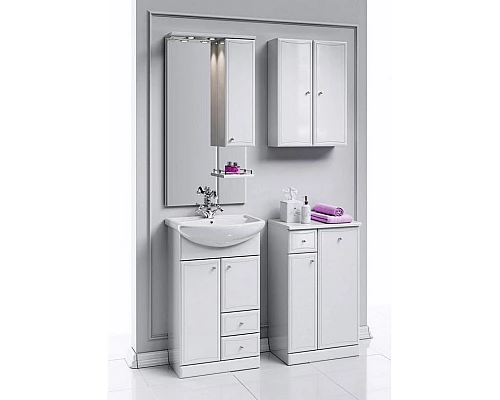 Приобрести Тумба под раковину Aqwella Барселона 55 Ba.01.05/2 Белая в магазине сантехники Santeh-Crystal.ru