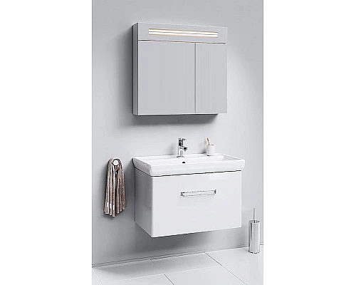 Заказать Тумба под раковину Aqwella Нео 80 NEO01081 подвесная Белая в магазине сантехники Santeh-Crystal.ru