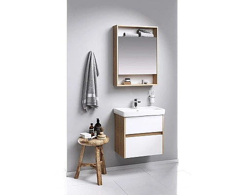 Заказать Зеркальный шкаф Aqwella Сити 60 SIT0406DB Дуб балтийский в магазине сантехники Santeh-Crystal.ru