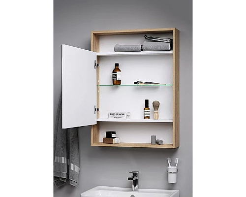 Заказать Зеркальный шкаф Aqwella Сити 60 SIT0406DB Дуб балтийский в магазине сантехники Santeh-Crystal.ru