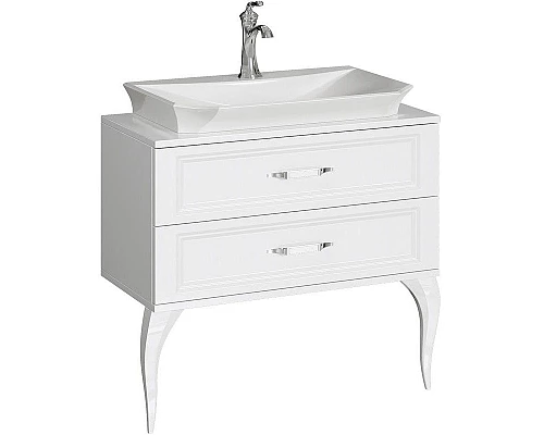 Купить Тумба под раковину Aqwella 5 Stars La Donna 85 LAD0108W Белая в магазине сантехники Santeh-Crystal.ru