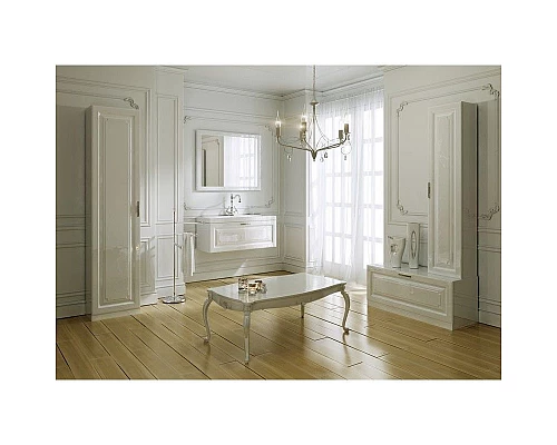 Приобрести Шкаф пенал Aqwella 5 Stars Империя 35 Emp.05.35/W Белый в магазине сантехники Santeh-Crystal.ru