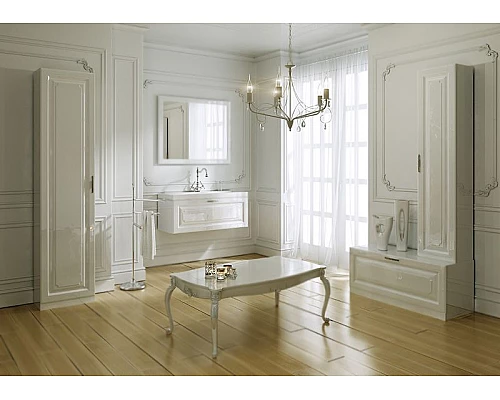 Купить Тумба под раковину Aqwella 5 Stars Империя 100 Emp.01.10/W подвесная Белая в магазине сантехники Santeh-Crystal.ru