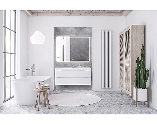 Купить Тумба под раковину BelBagno 120 ACQUA-1200-2C-SO-BL подвесная Bianco Lucido в магазине сантехники Santeh-Crystal.ru