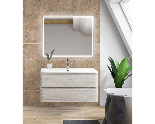 Приобрести Тумба под раковину BelBagno ALBANO-1000-2C-SO-RVB подвесная Rovere Vintage Bianco в магазине сантехники Santeh-Crystal.ru