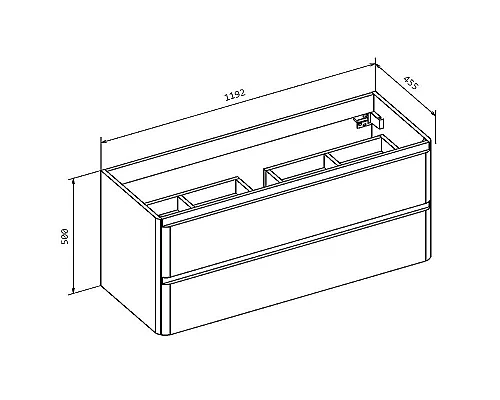 Купить Тумба под раковину BelBagno 120 ALBANO-1200-2C-SO-CVG подвесная Cemento Verona Grigio в магазине сантехники Santeh-Crystal.ru
