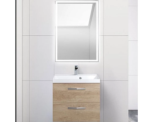 Купить Тумба под раковину BelBagno Aurora 60 AURORA-600-2C-SO-RNN подвесная Rovere Nebrasca Nature в магазине сантехники Santeh-Crystal.ru