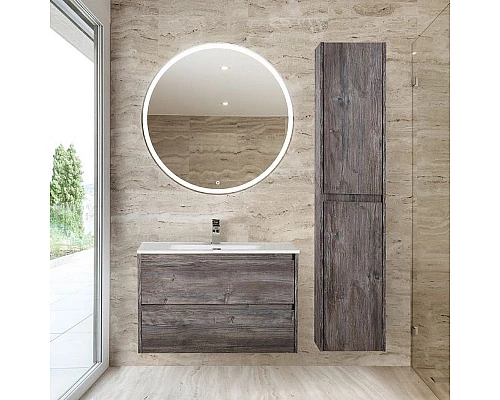 Заказать Шкаф пенал BelBagno Kraft 33 KRAFT-1600-2A-SC-PP-L подвесной Pino Pasadena в магазине сантехники Santeh-Crystal.ru