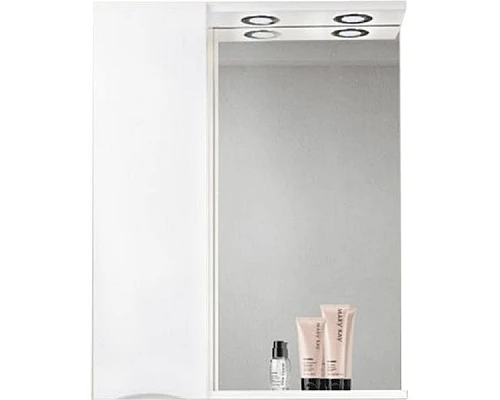 Заказать Зеркало со шкафом BelBagno MARINO-SPC-800/750-1A-BL-P-L 80 с подсветкой Bianco Lucido в магазине сантехники Santeh-Crystal.ru