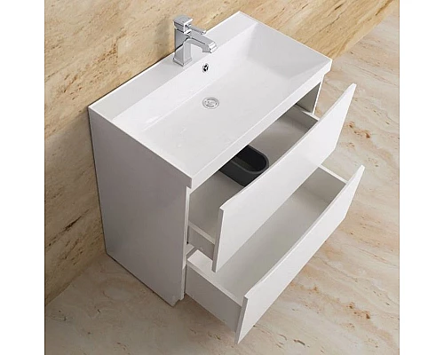 Приобрести Тумба под раковину BelBagno Marino 70 MARINO-700-2C-PIA-BL-P Bianco Lucido в магазине сантехники Santeh-Crystal.ru