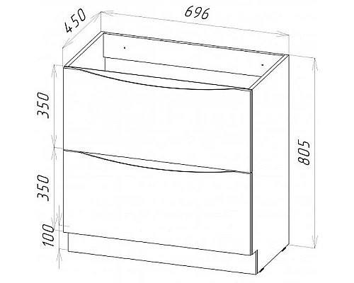 Приобрести Тумба под раковину BelBagno Marino 70 MARINO-700-2C-PIA-BL-P Bianco Lucido в магазине сантехники Santeh-Crystal.ru