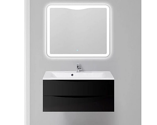 Приобрести Тумба под раковину BelBagno Marino 100 MARINO-1000-2C-SO-NL-P подвесная Nero Lucido в магазине сантехники Santeh-Crystal.ru