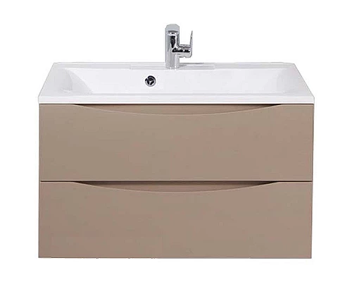 Купить Тумба под раковину BelBagno Marino 80 MARINO-800-2C-SO-CL-P подвесная Capucino Lucido в магазине сантехники Santeh-Crystal.ru