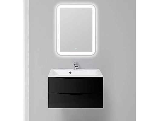 Заказать Тумба под раковину BelBagno Marino 80 MARINO-800-2C-SO-NL-P подвесная Nero Lucido в магазине сантехники Santeh-Crystal.ru